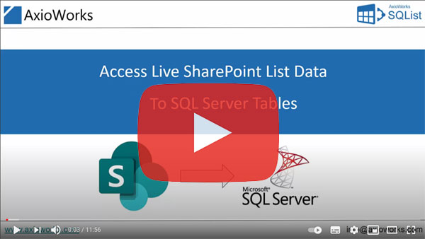 Export SharePoint Lists To SQL Server Tables