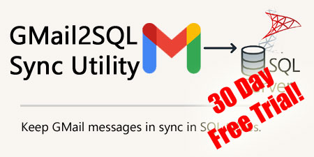GMail2SQL_Trial GMail2SQL Sync Utility - 30 day evaluation